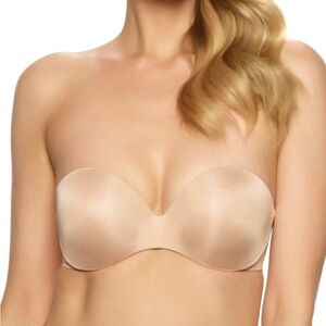 Felina Body Luxe Strapless Contour Bra Nude Beige 32C NWT